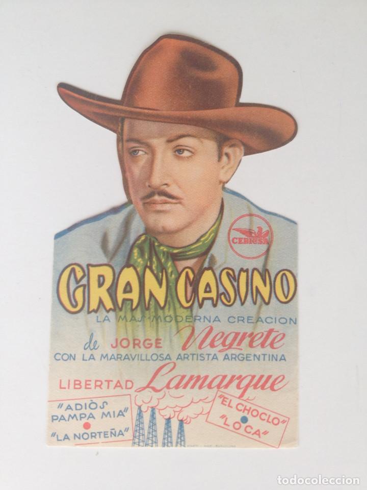 Cine: GRAN CASINO - PROGRAMA DE MANO TROQUELADO (SIN PUBLICIDAD) - Foto 1