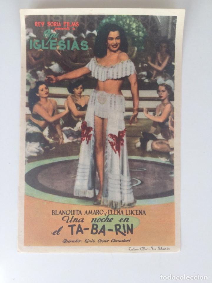 Cine: UNA NOCHE EN EL TA-BA-RIN - PROGRAMA SENCILLO SIN PUBLICIDAD - Foto 1