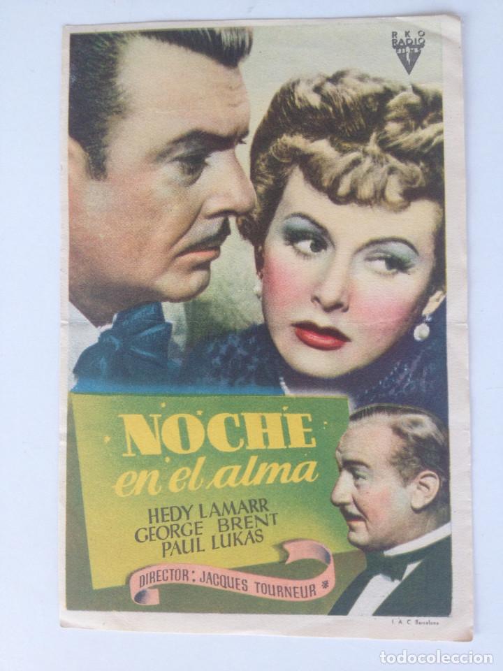 Cine: NOCHE EN EL ALMA - PROGRAMA DE MANO (SIN PUBLICIDAD) - Foto 1