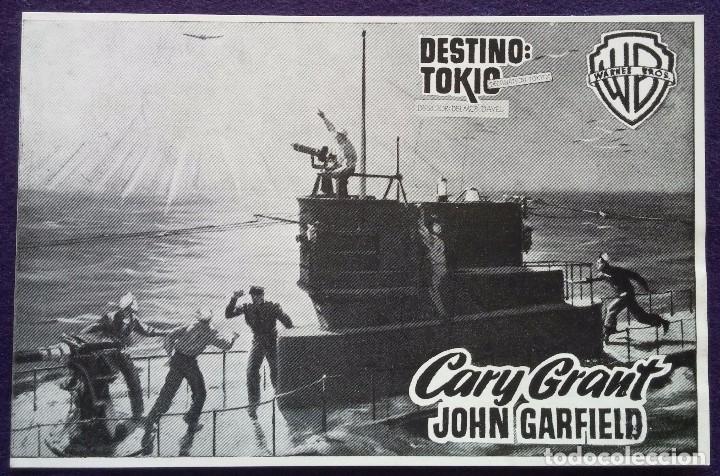 Cine: PROGRAMA DE CINE ORIGINAL. DESTINO: TOKIO. CARY GRANT. - Foto 1