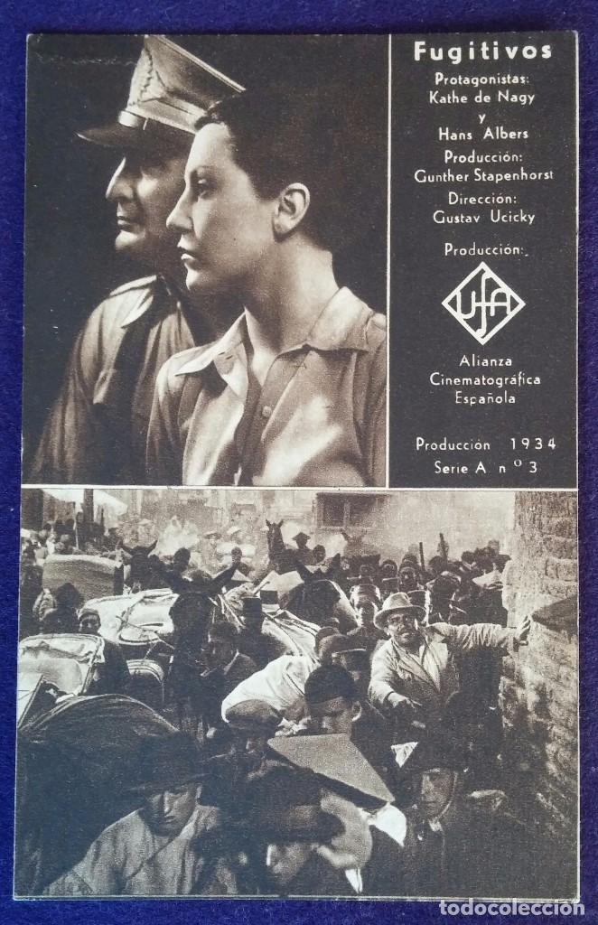 Cine: PROGRAMA DE CINE ORIGINAL. TARJETA. FUGITIVOS. 1934 - Foto 1