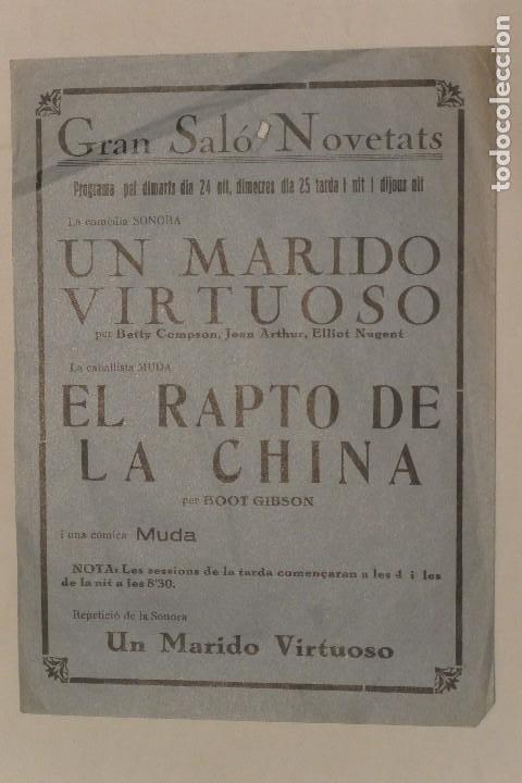Cinema: FOLLETO MANO CINE EN CATAL&Aacute;N VARIAS PELICULAS A&Ntilde;OS 30