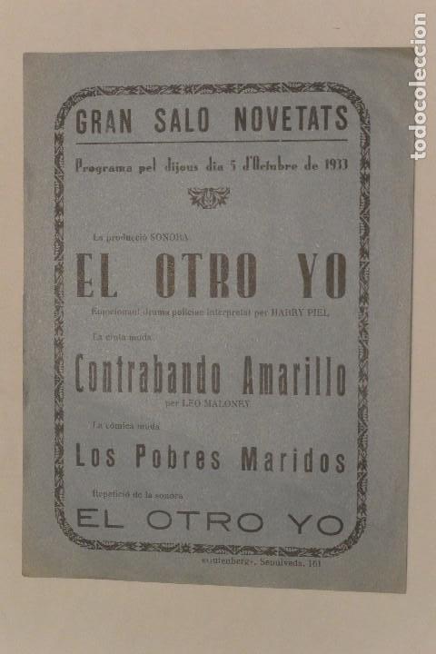Cinema: FOLLETO MANO CINE VARIAS PELICULAS 1933