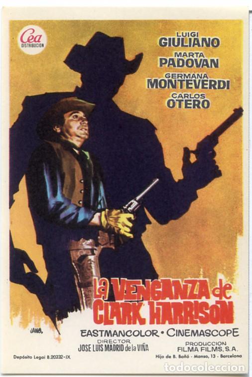 Cine: LA VENGANZA DE CLARK HARRISON (FOLLETO PROGRAMA DE MANO ORIGINAL) - Foto 1