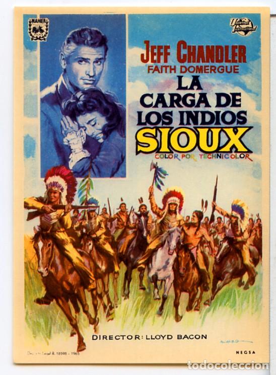 Cine: LA CARGA DE LOS INDIOS SIOUX (FOLLETO PROGRAMA DE MANO ORIGINAL SIN PUBLICIDAD) - Foto 1
