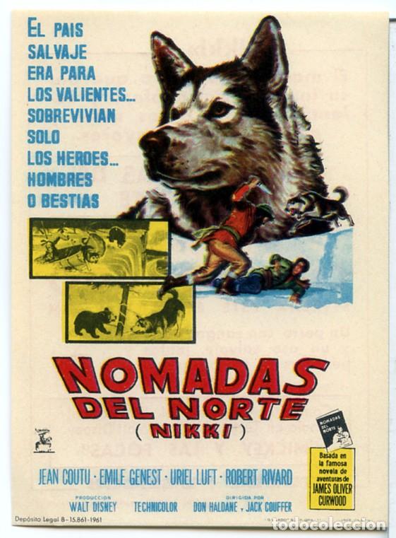 Cinema: NOMADAS DEL NORTE (NIKKI) (FOLLETO PROGRAMA DE MANO ORIGINAL CON PUBLICIDAD CINE DORADO)