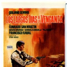 Cine: LOS LARGOS DÍAS DE LA VENGANZA (FOLLETO PROGRAMA DE MANO ORIGINAL SIN PUBLICIDAD) GIULIANO GEMMA