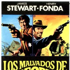 Cine: LOS MALVADOS DE FIRECREEK (FOLLETO PROGRAMA DE MANO ORIGINAL SIN PUBLICIDAD) JAMES STEWART