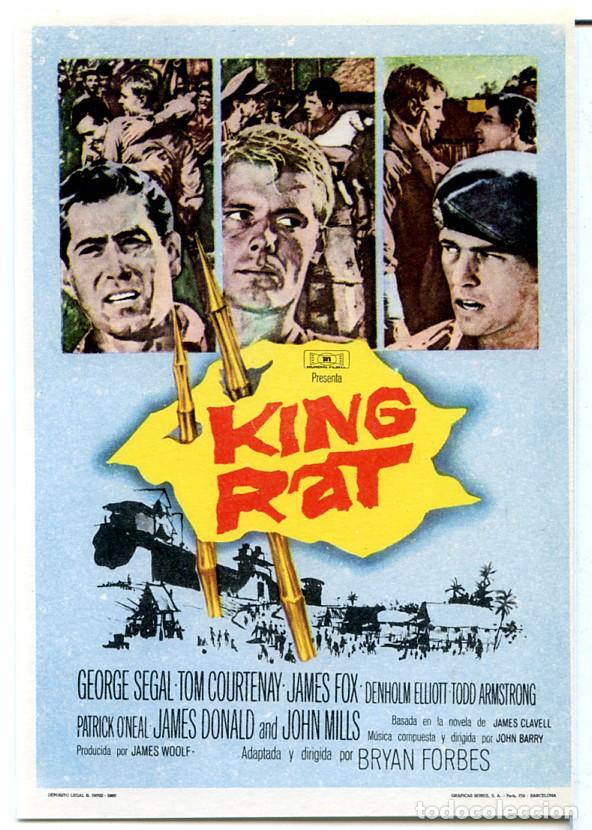Cine: KING RAT (FOLLETO PROGRAMA DE MANO ORIGINAL SIN PUBLICIDAD) - Foto 1