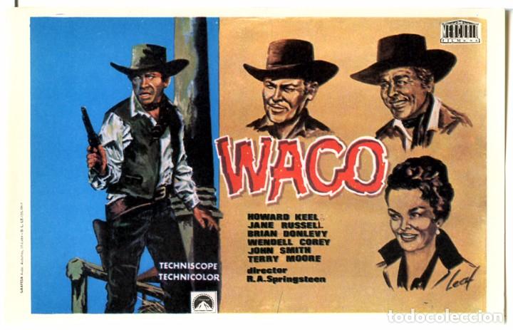 Cine: WACO  (FOLLETO PROGRAMA DE MANO ORIGINAL SIN PUBLICIDAD) - Foto 1