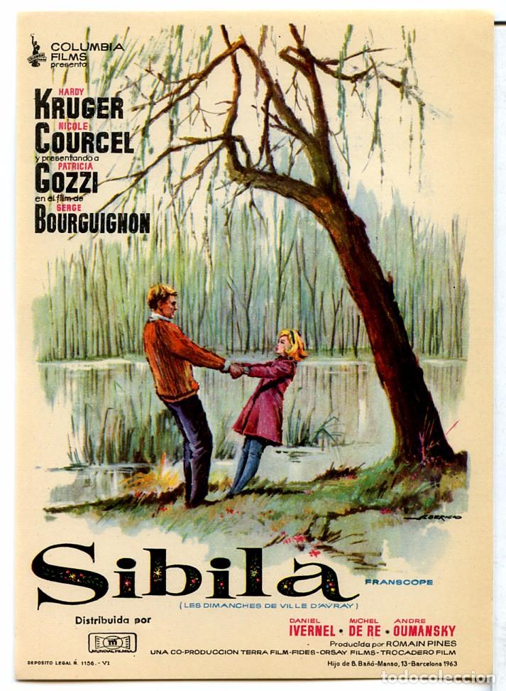 Cine: SIBILA (FOLLETO PROGRAMA DE MANO ORIGINAL SIN PUBLICIDAD) - Foto 1