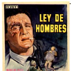 Cine: LEY DE HOMBRES (FOLLETO PROGRAMA DE MANO ORIGINAL SIN PUBLICIDAD)
