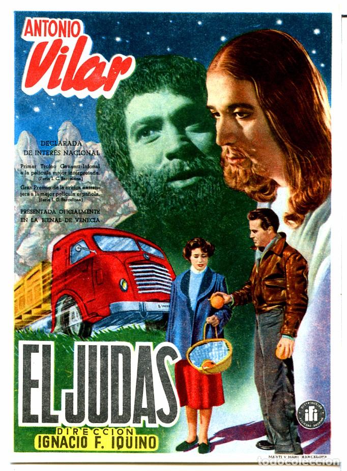 Cine: EL JUDAS (FOLLETO PROGRAMA DE MANO ORIGINAL SIN PUBLICIDAD) - Foto 1