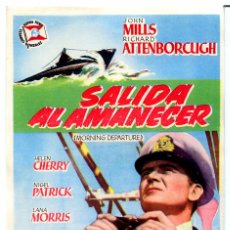 Cine: SALIDA AL AMANECER 1950 (FOLLETO DE MANO ORIGINAL CON PUBLICIDAD CINE SAN ROQUE LAS PALMAS DE G.C.)