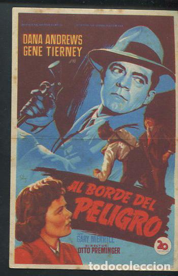 Cine: PROGRAMA SOLIGO - Al borde del peligro (Dana Andrews, Gene Tierney)