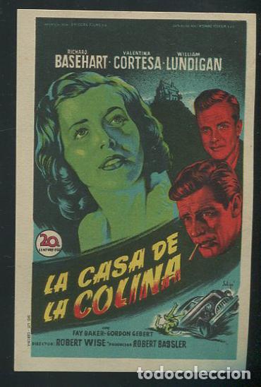 Cine: PROGRAMA SOLIGO - LA CASA DE LA COLINA (Richard Basehart - Valentina Cortese)  CON PUBLICIDAD