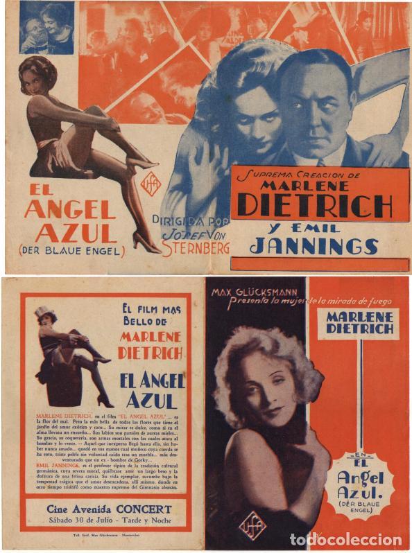 Cine: EL ANGEL AZUL  , (THE BLUE ANGEL,DER BLAVE ENGEL ),Marlene Dietrich, 1930
