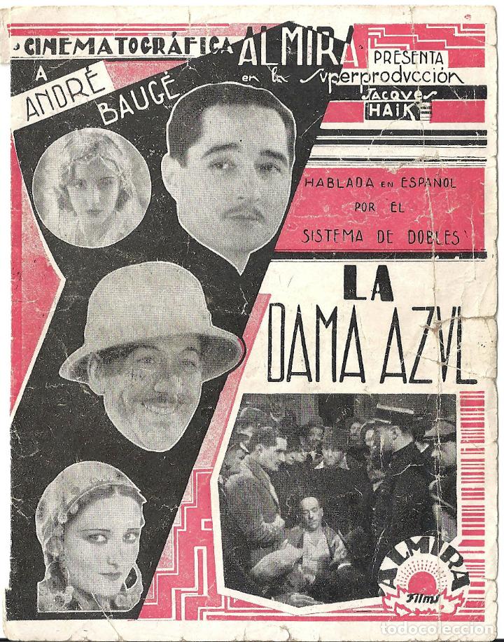 Cine: PTCC 506 LA DAMA AZUL PROGRAMA DOBLE ALMIRA FILMS ANDRE BAUGE - Foto 1