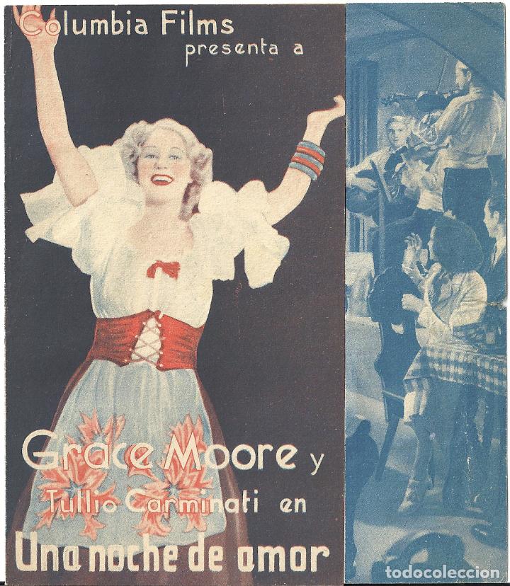 Cine: PTCC 302 UNA NOCHE DE AMOR PROGRAMA DOBLE COLUMBIA GRACE MOORE - Foto 1