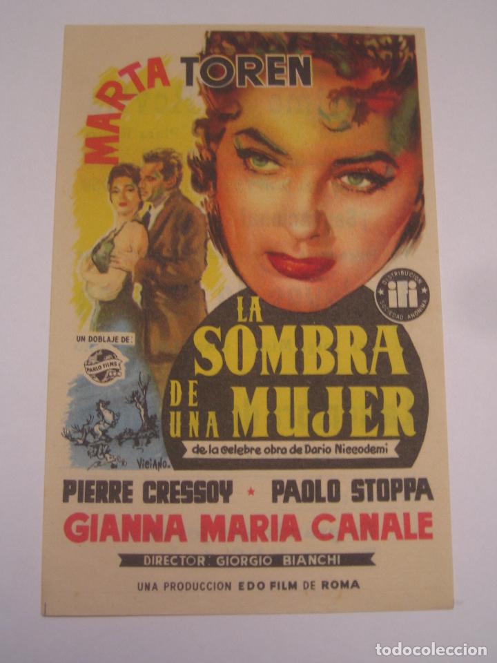 Kino: la sombra de una mujer marta toren g m canale - folleto de mano original estreno con cine impreso