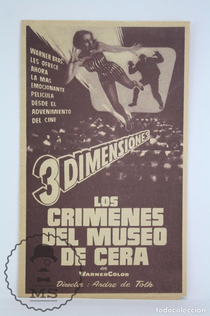 Cine: Programa de Cine Doble - Los Cr&iacute;menes del Museo de Cera - 3 Dimensiones / 3D - A&ntilde;o 1954 - Foto 1
