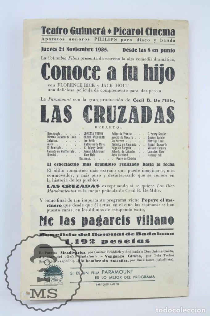 Cine: Programa de Cine Doble - Las Cruzadas - Cecil B. De Mille - Paramount - A&ntilde;o 1935 - Foto 3