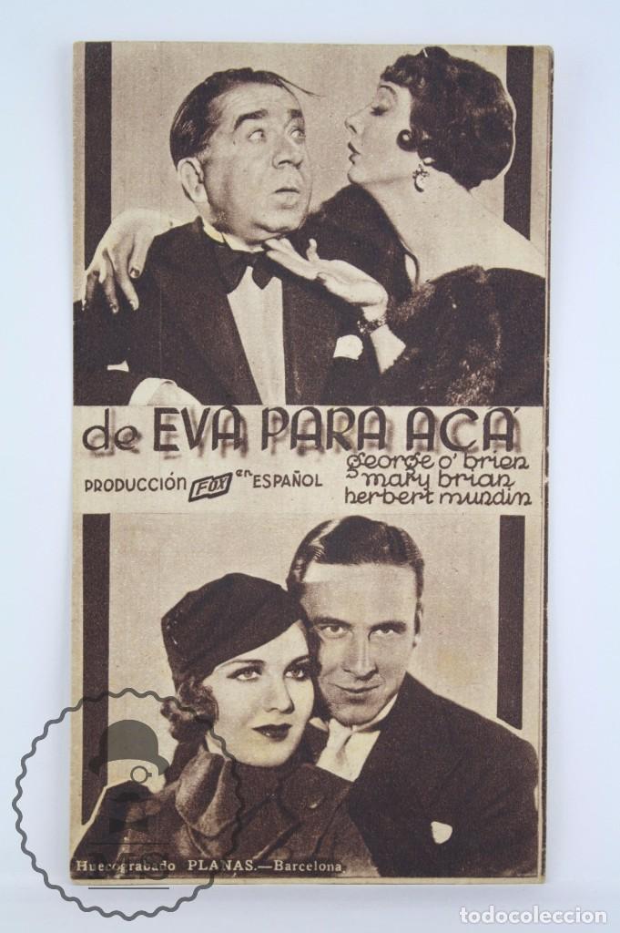  Flyers Publicitaires de films Anciens: Programa de Cine / Tarjeta Fotograma - De Eva para Ac&aacute; - Fox - A&ntilde;os 30
