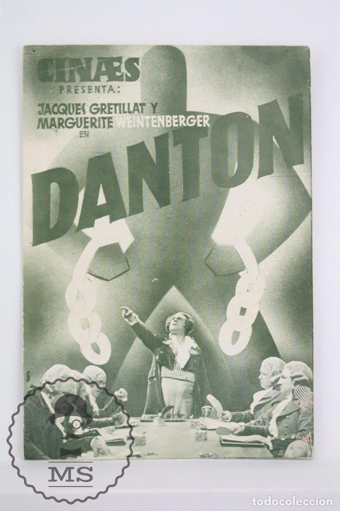 Cine: Programa de Cine Doble - Danton - Cinaes - Verde - A&ntilde;o 1934 - Foto 1