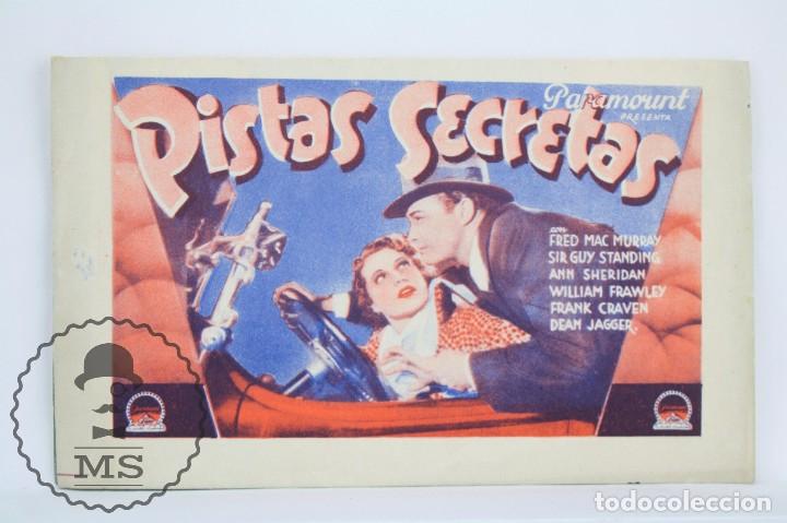 Cine: Programa de Cine Doble - Pistas Secretas - Paramount - A&ntilde;o 1936 - Foto 1