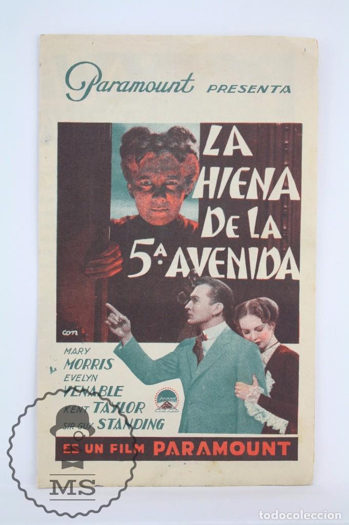 Cine: Programa de Cine Doble - La Hiena de la 5&ordf; Avenida - Paramount - A&ntilde;o 1935 - Foto 1