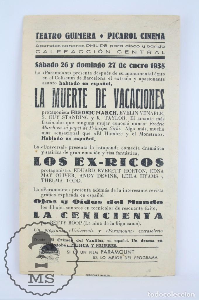 Cine: Programa de Cine Doble - La Muerte de Vacaciones - Paramount - A&ntilde;o 1935 - Foto 3
