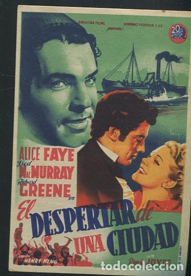 Cine: PROGRAMA SOLIGO - EL DESPERTAR DE UNA CIUDAD - FRED MAC MURRAY  CON PUBLICIDAD - Foto 1