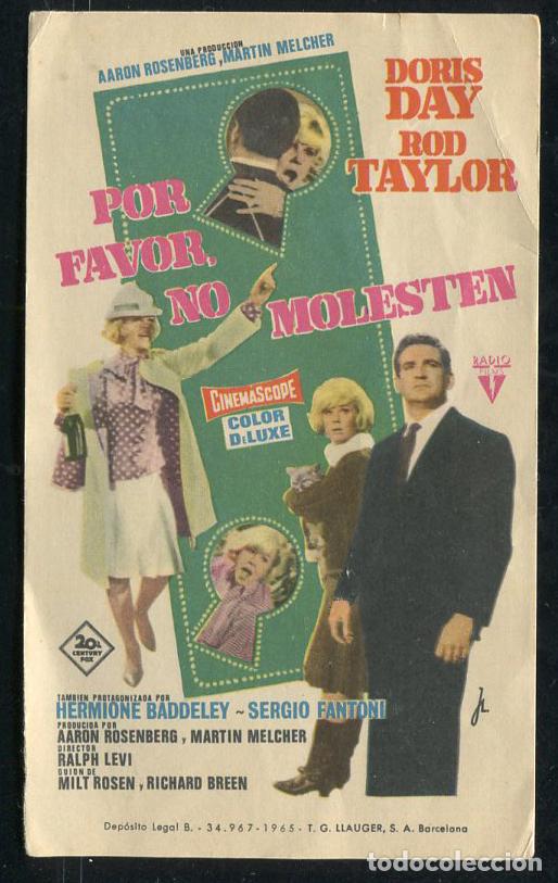 Cine: PROGRAMA POR FAVOR, NO MOLESTEN (Doris Day - Rod Taylor - Hermione Baddeley - Sergio Fanton