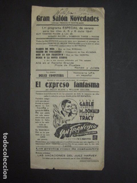 Cinema: SAN FRANCISCO  - SALON NOVEDADES - A&Ntilde;O 1941 - VER FOTOS Y MEDIDAS - ( C-3024)