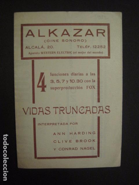  Foglietti di film di film antichi di cinema: VIDAS TRUNCADAS - EN LA BOCA NO  - ALKAZAR -A&Ntilde;O 1932-VER FOTOS Y MEDIDAS - ( C-3035)
