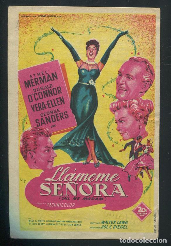 Cine: PROGRAMA SOLIGO - LLAMEME SE&Ntilde;ORA  (Ethel Merman - Donald O'Connor - George Sanders) CON PUBLICIDAD