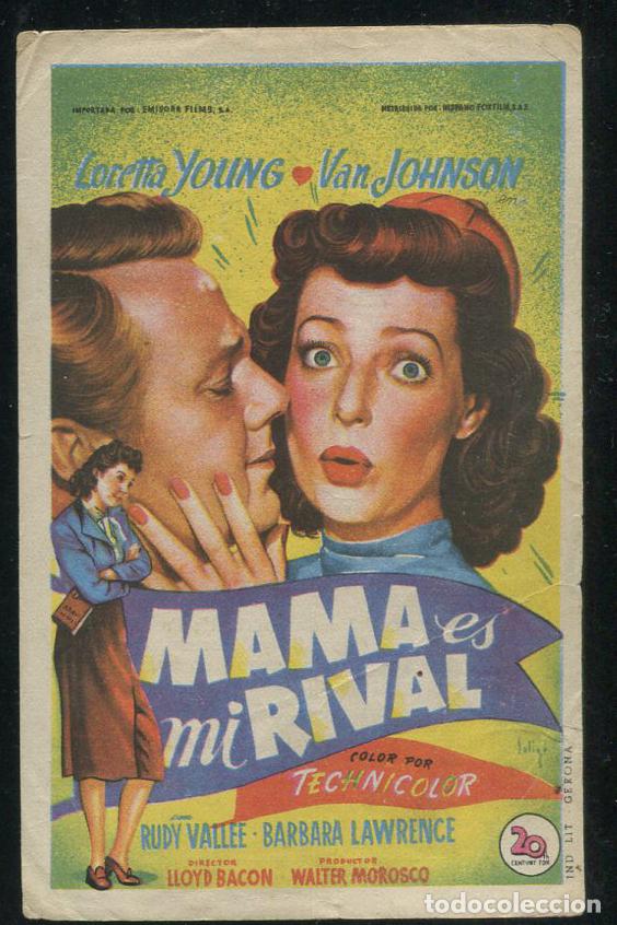 Cine: PROGRAMA SOLIGO - MAMA ES MI RIVAL LORETA YOUNG VAN JOHNSON. CON PUBLICIDAD