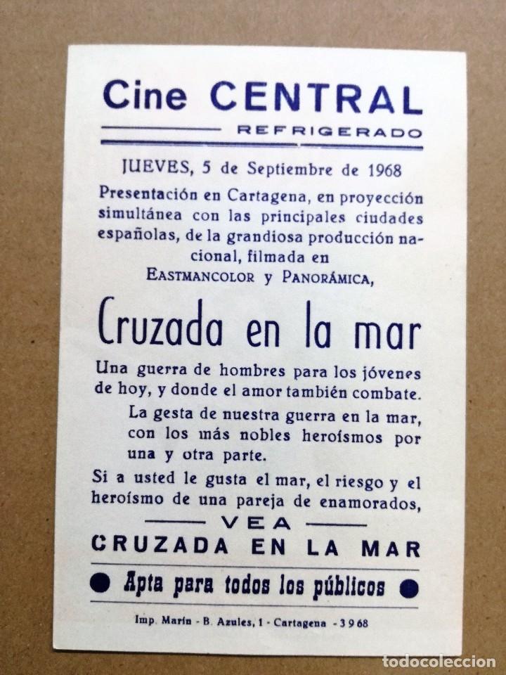 Cine: PROGRAMA CRUZADA EN LA MAR.- JOSE RUBIO.CINE CENTRAL CARTAGENA - Foto 2
