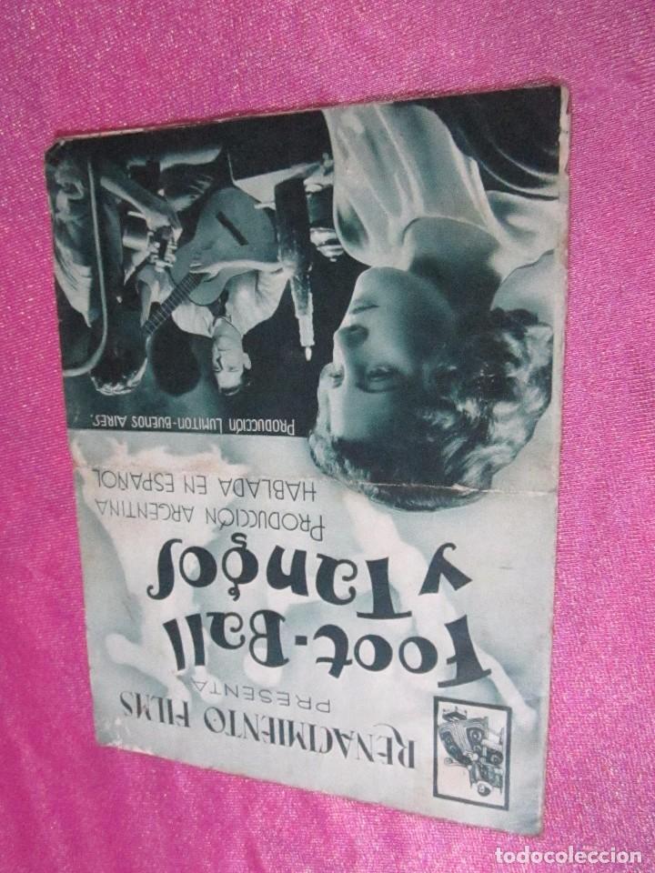 Cine: FOOT BALL Y TANGOS PROGRAMA DE CINE DOBLE A&Ntilde;O 1938 C16 20 - Foto 5