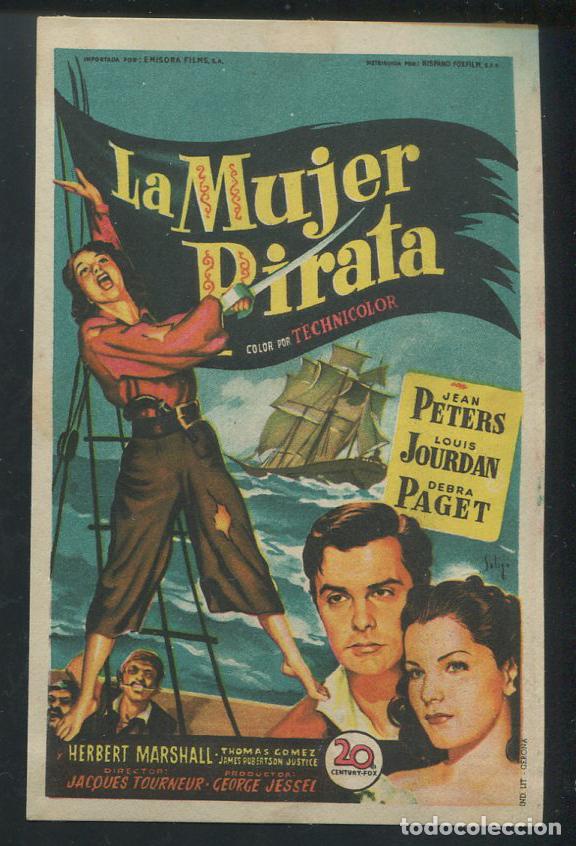 Cine: PROGRAMA SOLIGO - La mujer Pirata - Jean Peters, Louis Jourdan - Con publicidad