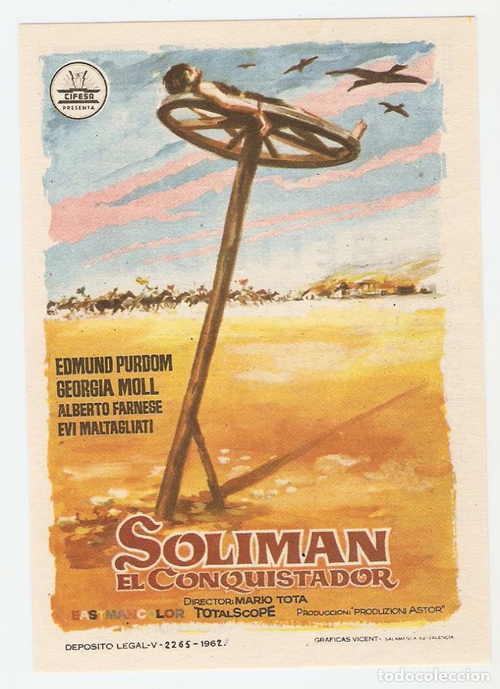 Cine: SOLIMAN EL CONQUISTADOR - EDMUND PURDOM, GEORGINAMOLL, ALBERTO FARNESE - CINE MAJESTIC CINEMA