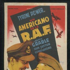 Cine: PROGRAMA SOLIGO - UN AMERICANO EN LA RAF. TYRONE POWER, BETTY GRABLE