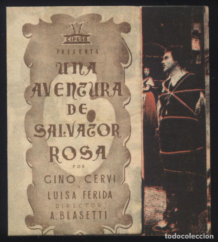 Cine: Q-05507- UNA AVENTURA DE SALVATOR ROSA EL CABALLERO DEL ANTIFAZ. Un'avventura di Salvator Rosa.