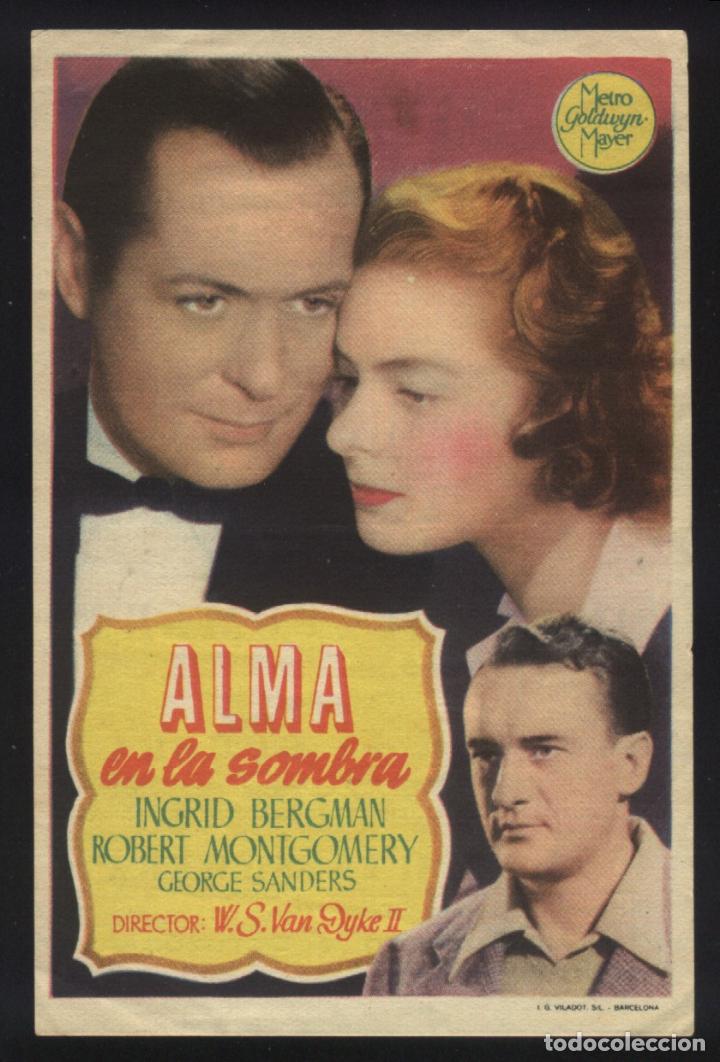  Foglietti di film di film antichi di cinema: Q-01846- ALMA EN LA SOMBRA (Rage in Heaven) (CINE IMPERIAL - VALENCIA) Ingrid Bergman
