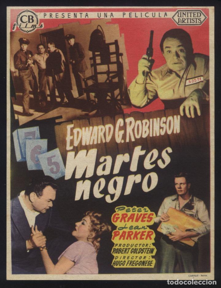  Foglietti di film di film antichi di cinema: Q-06182- MARTES NEGRO (Black Tuesday) Edward G. Robinson - Peter Graves