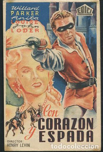 Cine: PROGRAMA Con coraz&oacute;n y espada - Willard Parker, Anita Louise - Foto 1
