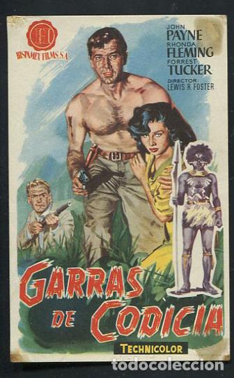 Cine: PROGRAMA GARRAS DE CODICIA-LEWIS R.FOSTER-JOHN PAYNE-RHONDA FLEMING - Foto 1