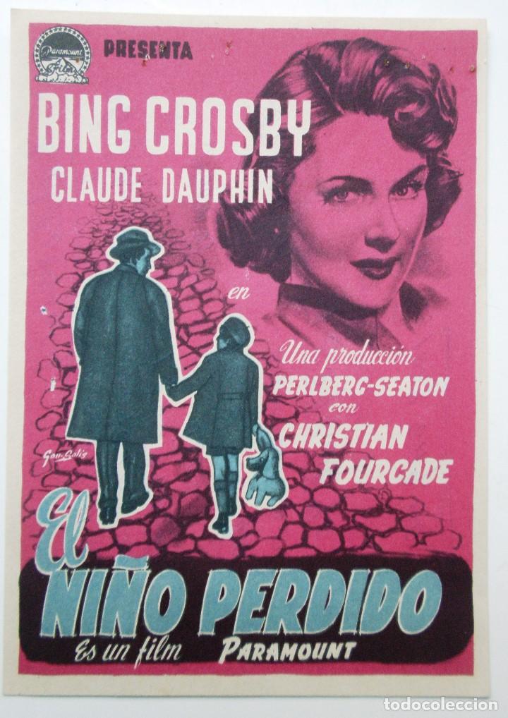 Cinema: PROGRAMA DE CINE DE LOS A&Ntilde;OS 40 ''EL NI&Ntilde;O PERDIDO'' DE BING CROSBY