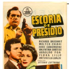 Cine: ESCORIA DE PRESIDIO (FOLLETO PROGRAMA DE MANO ORIGINAL CON PUBLICIDAD CINE AVENIDA)