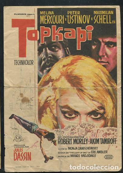 Cine: PROGRAMA TOPKAPI (Melina Mercouri - Peter Ustinov - Maximilian Schell - Robert Morley ) PUBLICIDAD - Foto 1